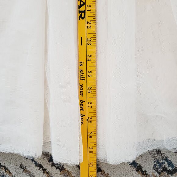 CeCe by Cynthia Steffe Tulle Fit & Flare Dress 154713 Women's Ivory BRIDAL SZ12 - Picture 11 of 12